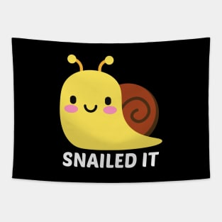 Snailed It - Snail Pun Tapestry