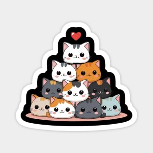 Funny Cat Cute Cats Anime Kawaii Kitty For kids Magnet
