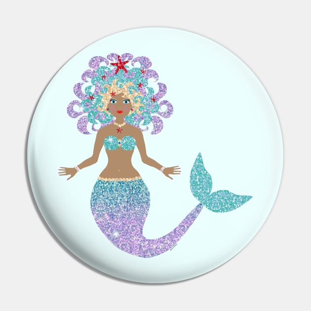 Mermaid Pin by Rosemarie Guieb Designs