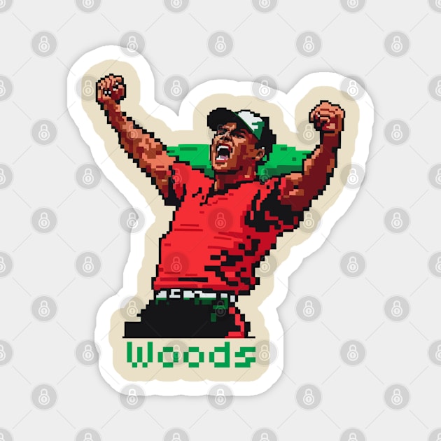 Pixel Tiger Woods win the match Magnet by Pasar di Dunia