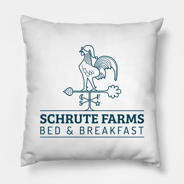 Schrute Farms Bed & Breakfast Pillow by moerayme