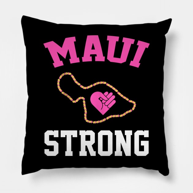 Pray for Maui Hawaii Strong Pillow by dalioperm