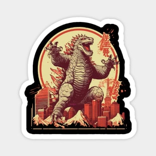 Godzilla Retro Japanese Style Magnet