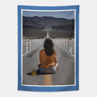 Rhythm-Logarithm Route 66 Girl Tapestry