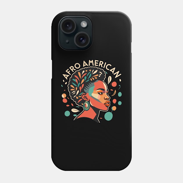 Afro American Woman Phone Case by Graceful Designs