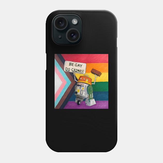 Antifa Pride Robot Phone Case by Galielashop