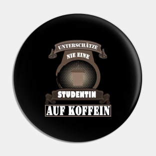 Studentin Schülerin Kaffee Koffein Tasse Pin