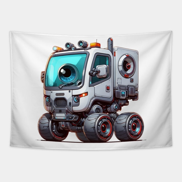 Futuristic Cybertruck Tapestry by Dmytro