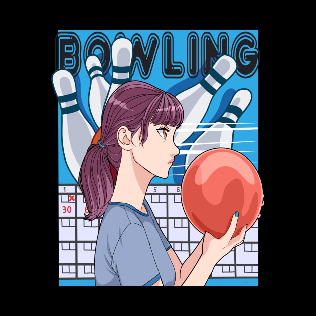 Lucky Bowling Shirt Female Bowler Player Mom Gift by Noseking