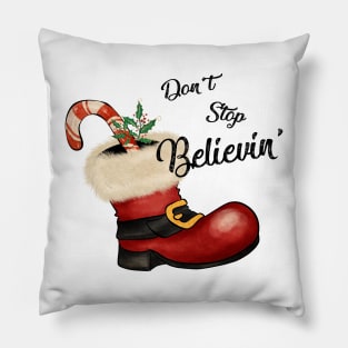 Don't Stop Believing, Vintage Santa Pillow