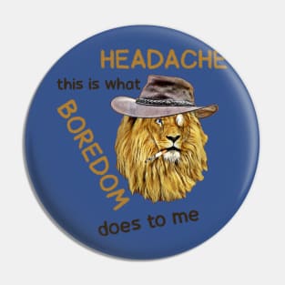 cool lion Pin