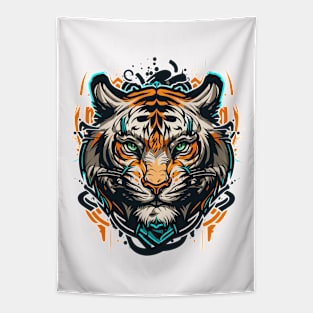 Graffiti Paint Tiger Creative Tapestry