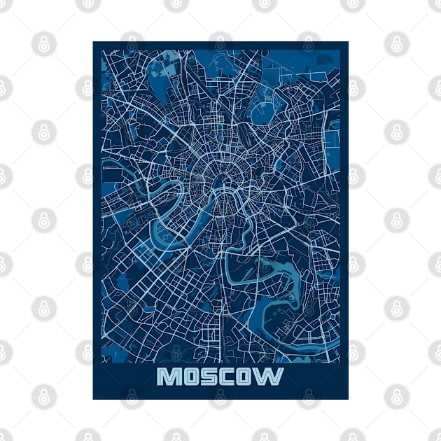 Moscow - Russia Peace City Map by tienstencil