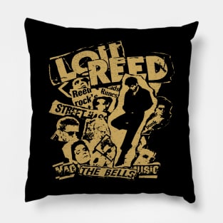 Lou Reed Vintage Punksthetic Design Pillow