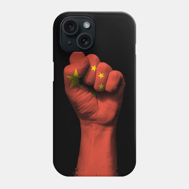 Flag of China on a Raised Clenched Fist Phone Case by jeffbartels