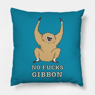 No Fucks Gibbon Pillow