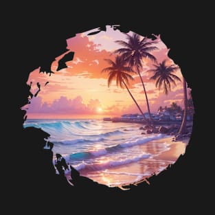 Sunset on the beach T-Shirt