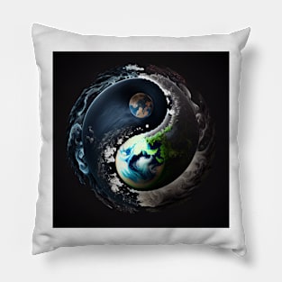 Yin Yang - Balance of Earth and Sea Pillow