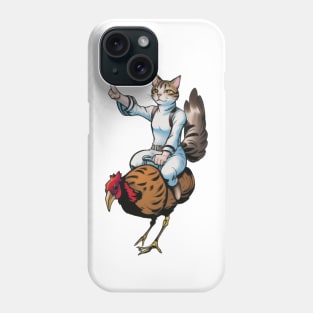 Whimsical Cat Riding Chicken Phone Case