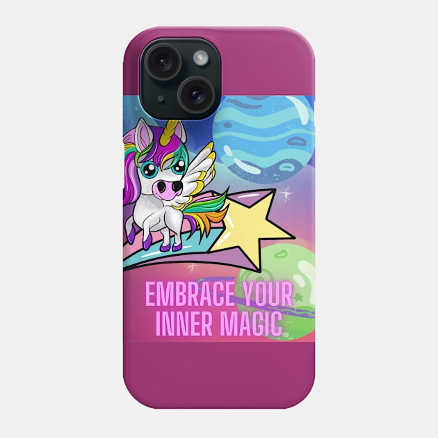 Magical Rainbow Dreams: A Kawaii Unicorn Adventure Phone Case by Ms. MillieLeeHarper