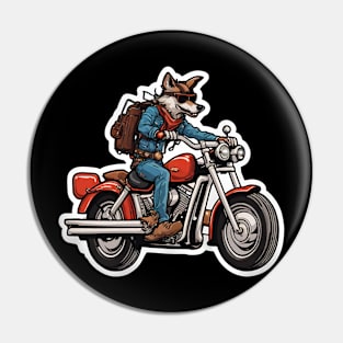 Cool Wolf Rider Pin