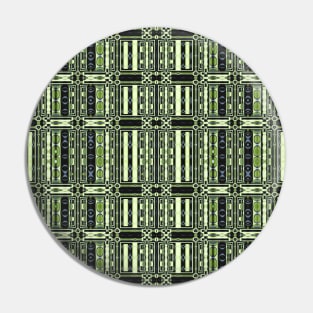 Green digital age, kaleidoscope pattern Pin