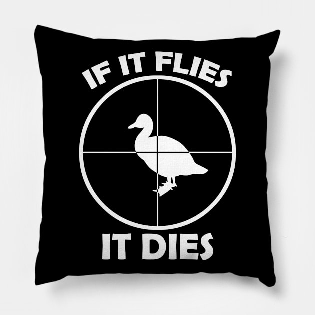 Fast Food Diet - Duck Hunting - Hunter Crosshair Pillow by Trade Theory