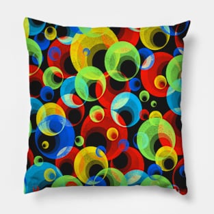 Rainbow Color Bubble Pattern Pillow