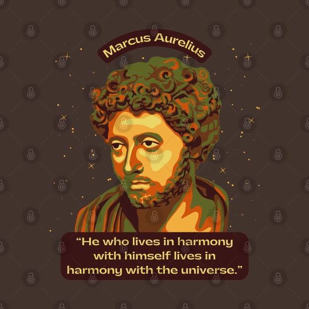 Marcus Aurelius Portrait and Quote by Slightly Unhinged