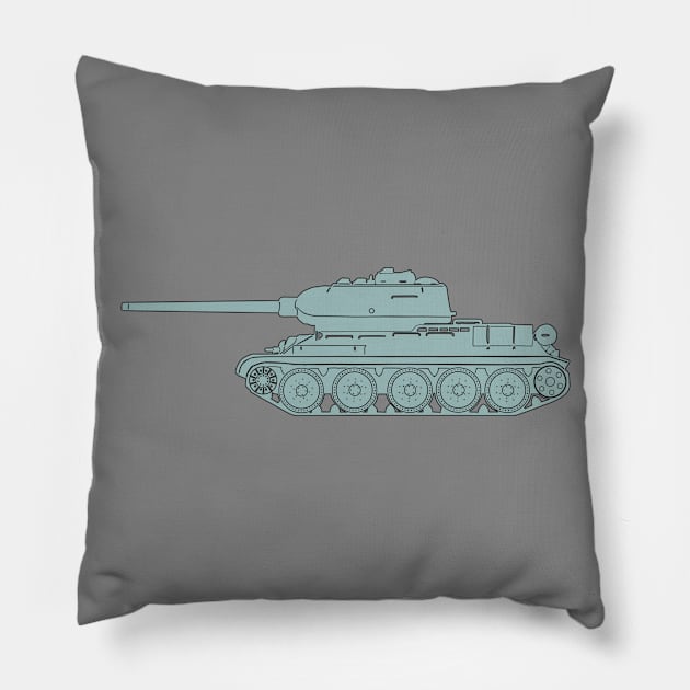 T-34-85 on the side and nothing more Pillow by FAawRay