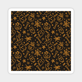 Orenji Lines Halloween Magnet