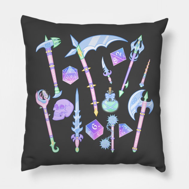 DnD Weapons Pillow by Luna-Cooper