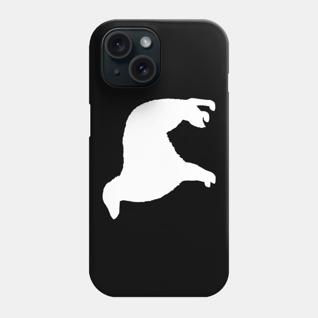 White Borzoi Dog Breed Silhouette Phone Case by Coffee Squirrel