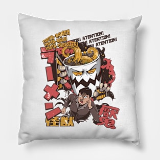 Japanese Ramen Noodles Kaiju Monster Pillow