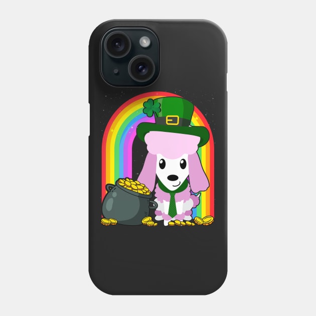 Poodle Rainbow Irish Clover St Patrick Day Dog Gift product Phone Case by theodoros20