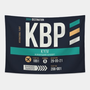 Kyiv (KBP) Airport Code Baggage Tag Tapestry