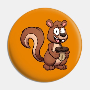 Cute Squirrel With Nut Pin