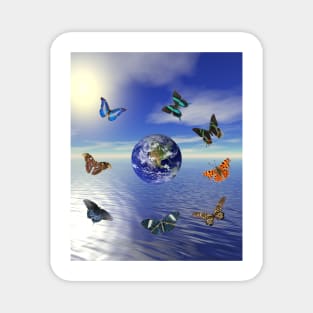 Blue Earth Butterflies Magnet