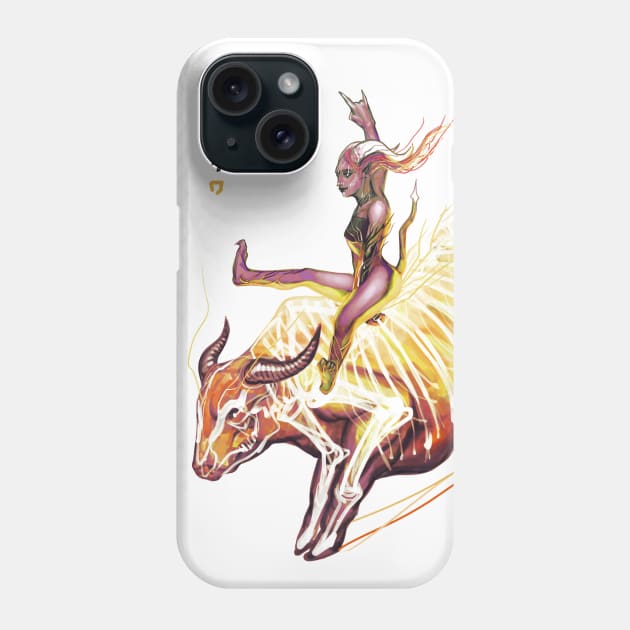 Bull Rider Phone Case by OneDalatian