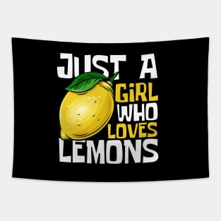 Just A Girl Who Loves Lemons Funny Tapestry