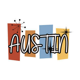 Retro Austin Graphic With Typography T-Shirt