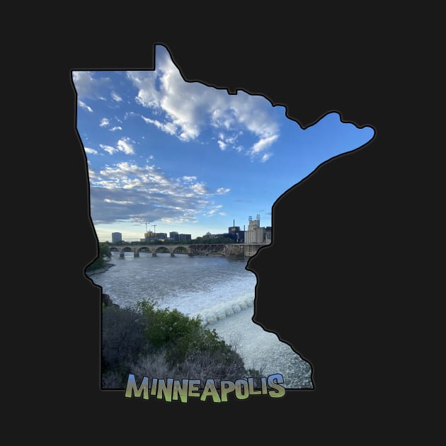 Minnesota State Outline (Minneapolis) by gorff