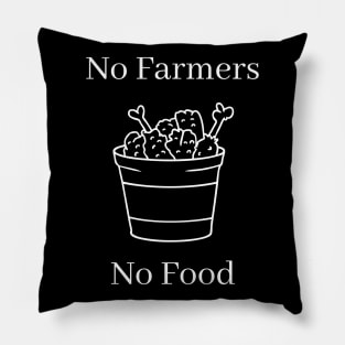 No Farmers No Food. Essential Farmers. No Future without Farmers. Support Farmers. Pillow