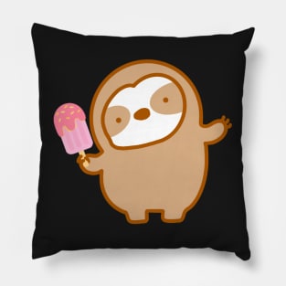 Cute Pink Popsicle Sloth Pillow