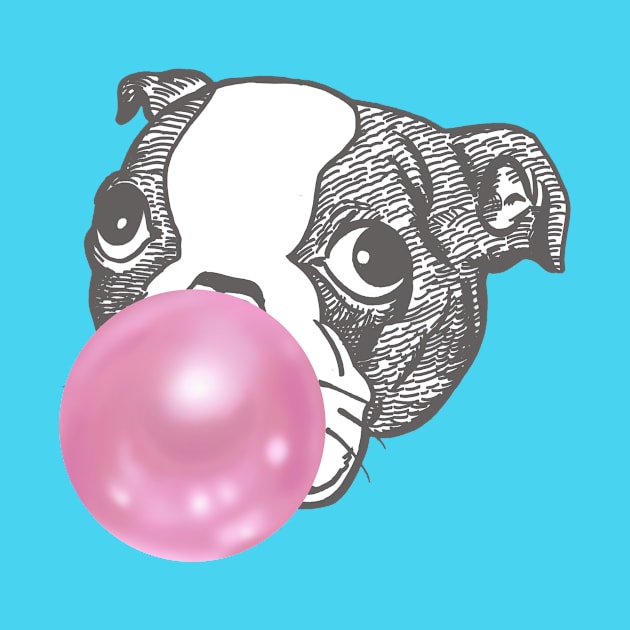 Bubble gum Pug by PalmGallery