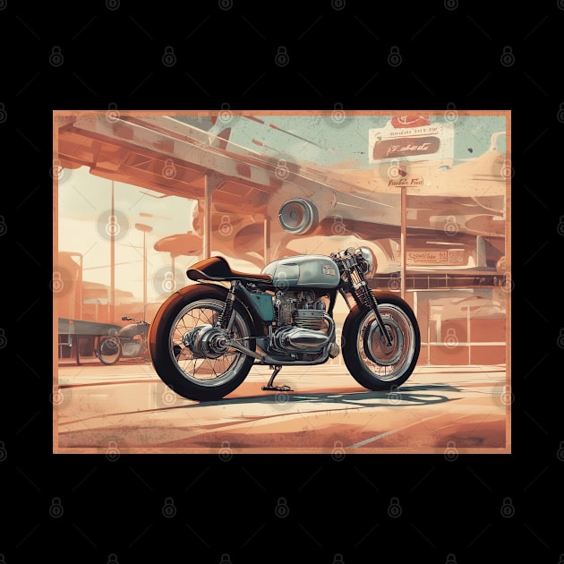 Vintage Cafe racer 50s vibe motorcycle by Bikerkulture