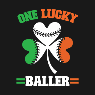 Irish Baseball Shamrock One Lucky Baller T-Shirt