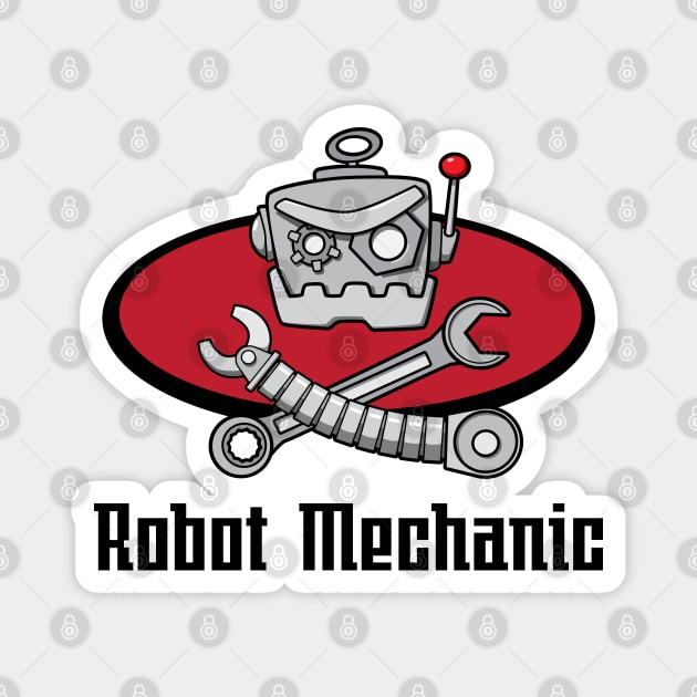 Robot Mechanic Magnet by s2pidpictures