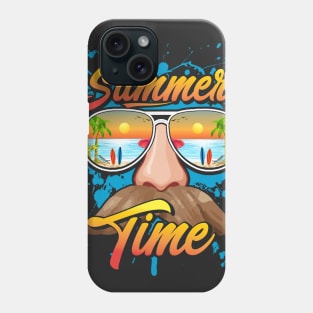 summertime funny sunglasses mustash vintage Phone Case