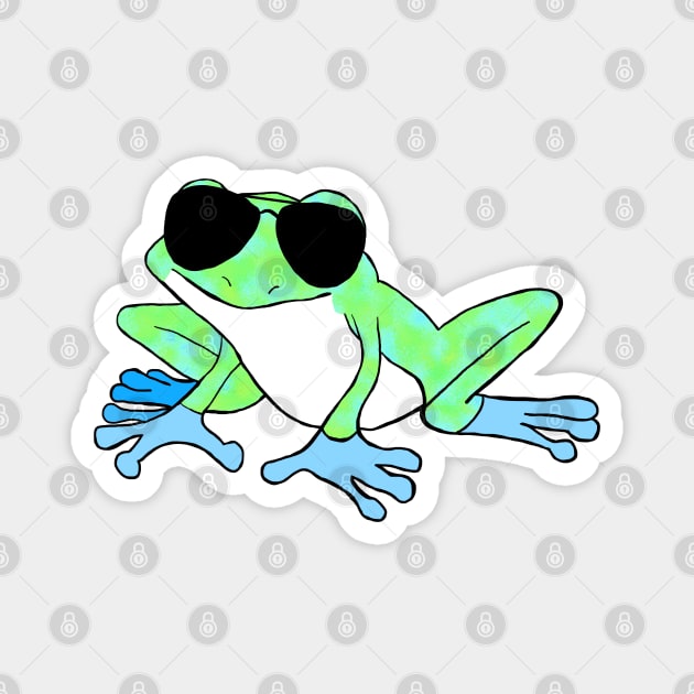 chill tree frog Magnet by SunnyAngst